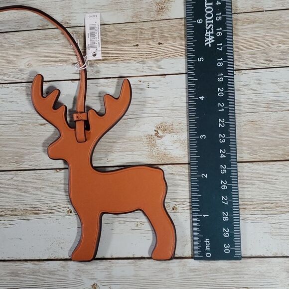 NEW NWT COACH Remade Reindeer Bag Charm Keychain Accessory - Picture 6 of 8